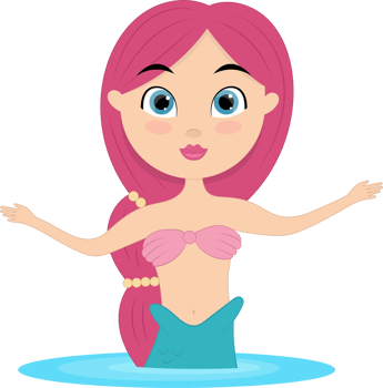 Mermaid clipart design illustration png