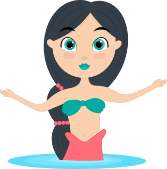 Mermaid clipart design illustration png