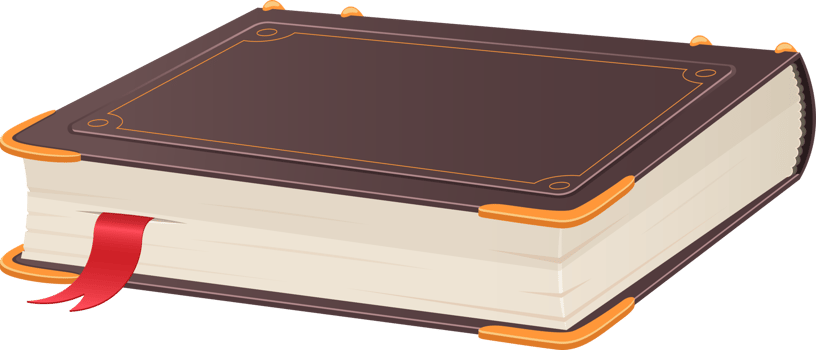 cartoon book, history book, diary, wisdom, education Old book clipart design illustration png