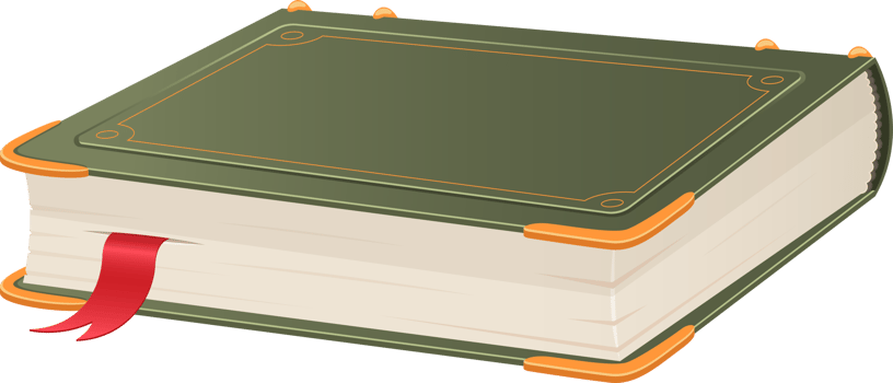 cartoon book, history book, diary, wisdom, education Old book clipart design illustration png