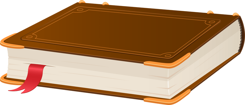 cartoon book, history book, diary, wisdom, education Old book clipart design illustration png