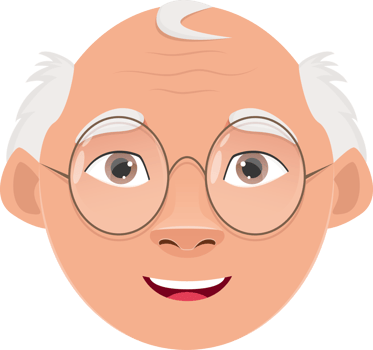 Old man clipart design illustration png