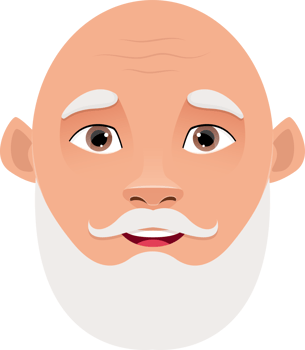 Old man clipart design illustration png
