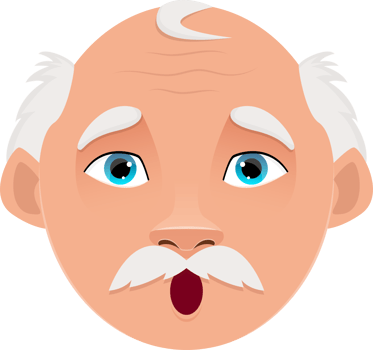 Old man clipart design illustration png