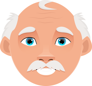 Old man clipart design illustration png