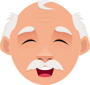 Old man clipart design illustration png