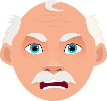 Old man clipart design illustration png