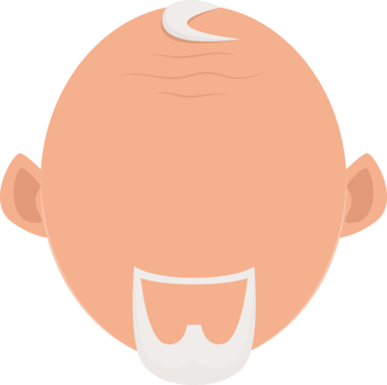 Old man clipart design illustration png