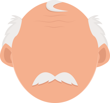 Old man clipart design illustration png