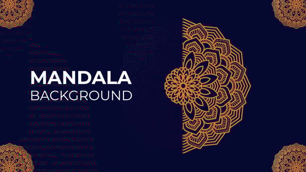 Coloring Mandala background design template vector