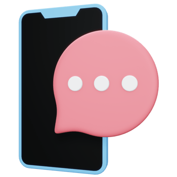 Online Chat 3d icon illustration png