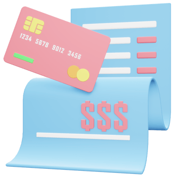 Invoice 3d icon illustration png