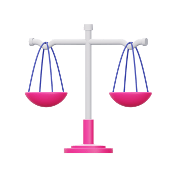 balance scale 3d icon illustration png