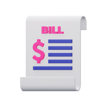 bill 3d icon illustration png