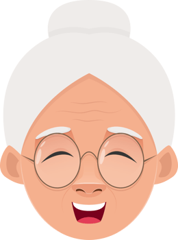 Old woman clipart design illustration png