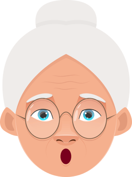 Old woman clipart design illustration png