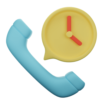 call time 3d icon illustration png