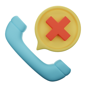 missed call 3d icon illustration png
