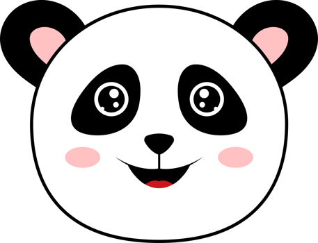 Panda bear clipart design illustration png