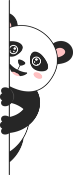 Panda bear clipart design illustration png