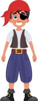 Pirate boy clipart design illustration png