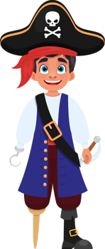 Pirate boy clipart design illustration png