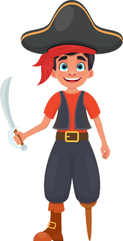 Pirate boy clipart design illustration png