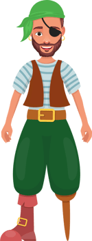 Pirate man clipart design illustration png