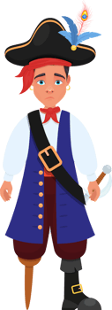 Pirate man clipart design illustration png