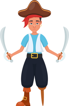 Pirate man clipart design illustration png