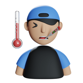 fever 3d icon illustration png
