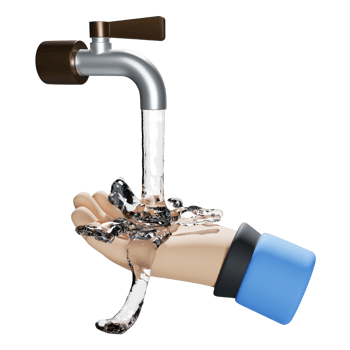 washing hand 3d icon illustration png