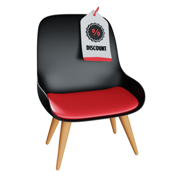 office chair 3d icon illustration png