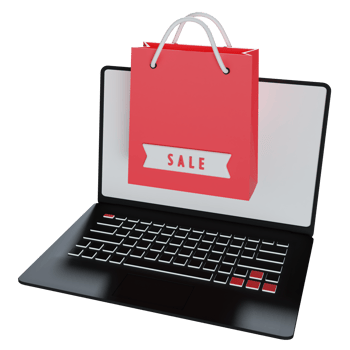 online shopping sale 3d icon illustration png