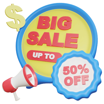 Big Sale 3D Illustration png
