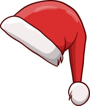 Santa hat clipart design illustration png