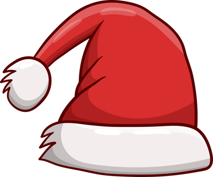 Santa hat clipart design illustration png