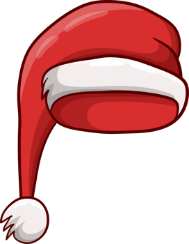 Santa hat clipart design illustration png