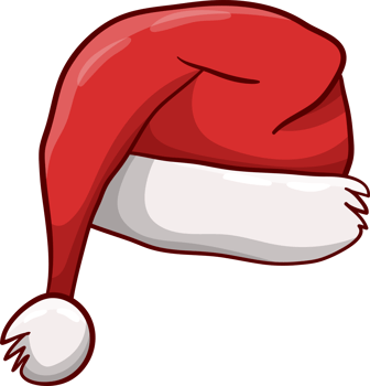 Santa hat clipart design illustration png