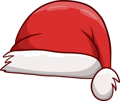 Santa hat clipart design illustration png