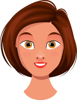 Woman face clipart design illustration png