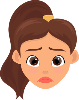 Woman face expression clipart design illustration png