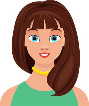 Woman face clipart design illustration png