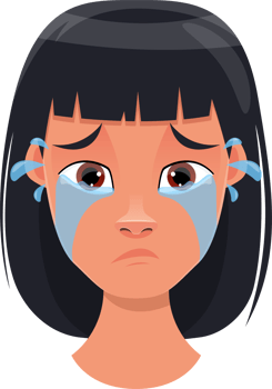 Woman face expression clipart design illustration png