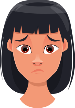 Woman face expression clipart design illustration png