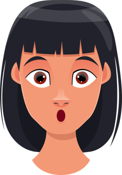 Woman face expression clipart design illustration png