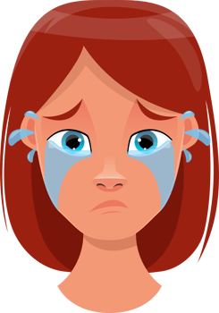 Woman face expression clipart design illustration png