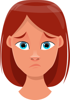 Woman face expression clipart design illustration png