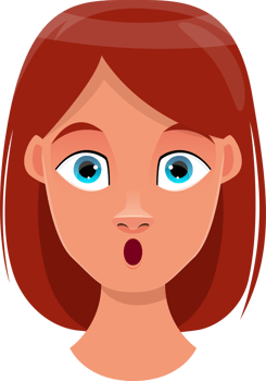 Woman face expression clipart design illustration png