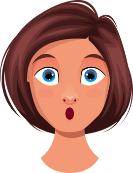 Woman face expression clipart design illustration png